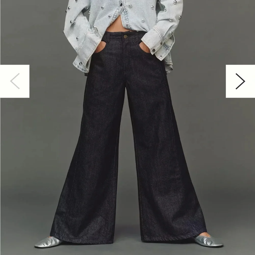 The Adi Sparkle Mid-Rise Flare Pants by Pilcro NWT - Picture 2 of 5